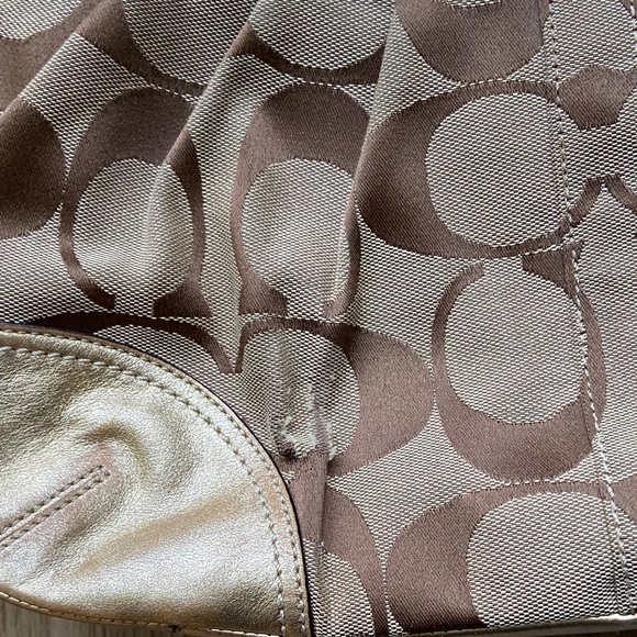 Coach Gold and Tan Shoulder Bag - Picture 4 of 4